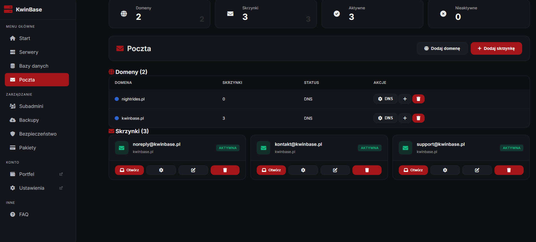 KwinBase OPS Control Panel